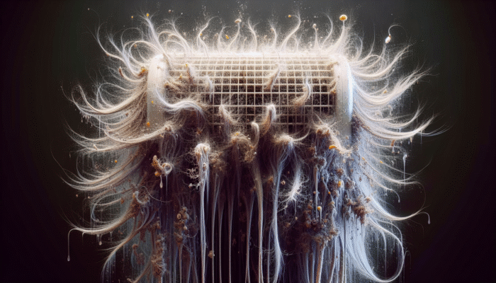 Grasping the Impact of Heaters on Hair Health: Hair strands drying and frizzing due to heater's low-humidity effect.