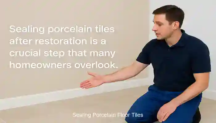 Sealing porcelain tiles