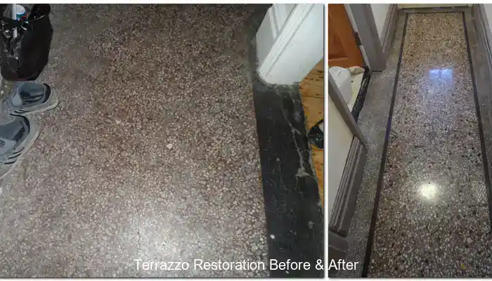 A fourth Image of Terrazzo Restoration Before and After