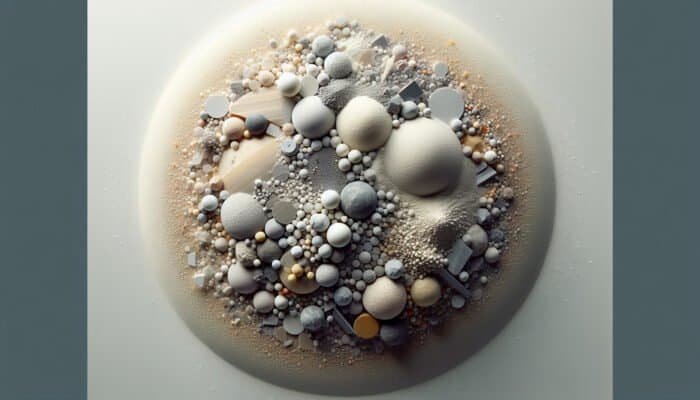 Ultra-fine limestone particles combined with minerals and abrasives, creating a smooth, high-shine polishing powder on limestone.