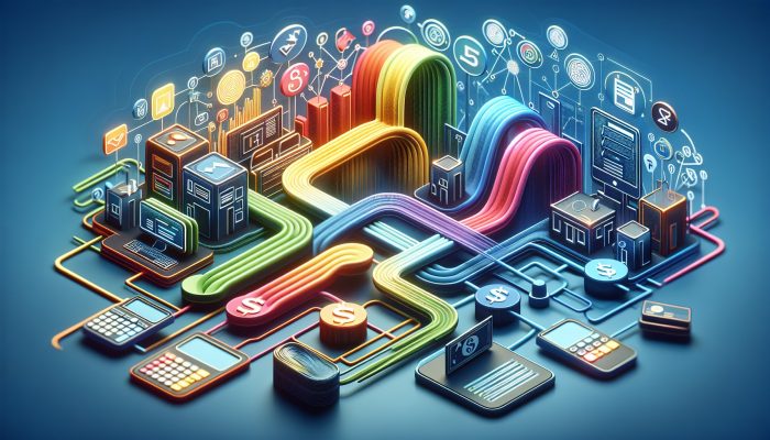 Debt Consolidation Loan Wins on a Budget: Smart Strategies | DCL Colourful, interconnected financial paths depicting various UK debt consolidation loans leading to a single payment.