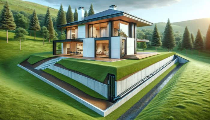 Modern home in Pitt Meadows with new French drain system effectively redirecting water away from foundation.