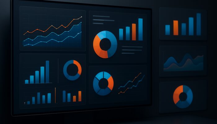 Dynamic SEO dashboard displaying real-time metrics, customizable charts for multiple campaigns, and automated visual reports.